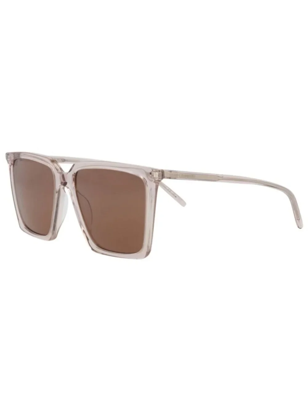 New Saint Laurent Women's Sunglasses Square Rectangle Acetate Frame Nude Nude